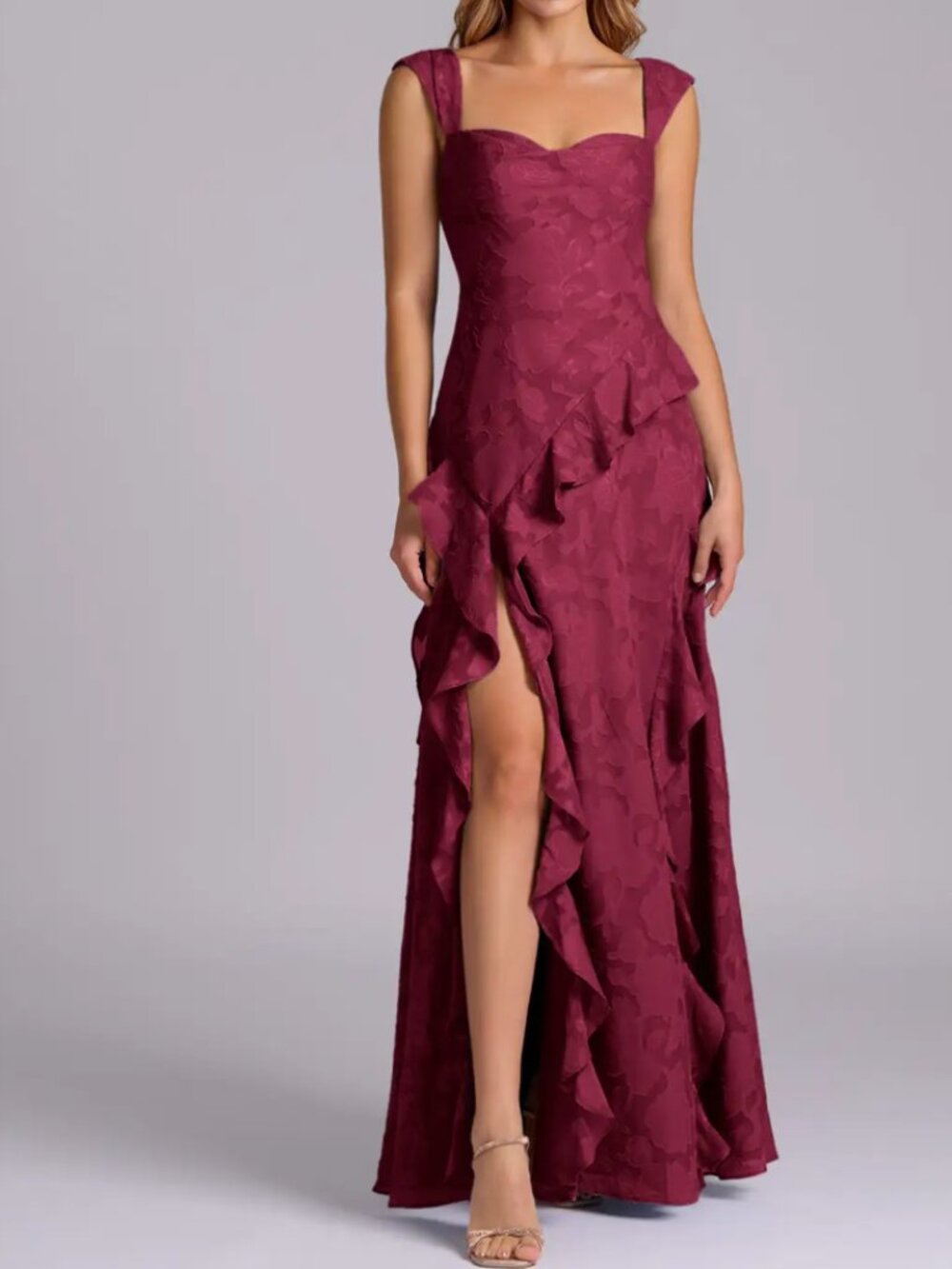 Azazie Bridesmaid Dress Sloane Burgundy